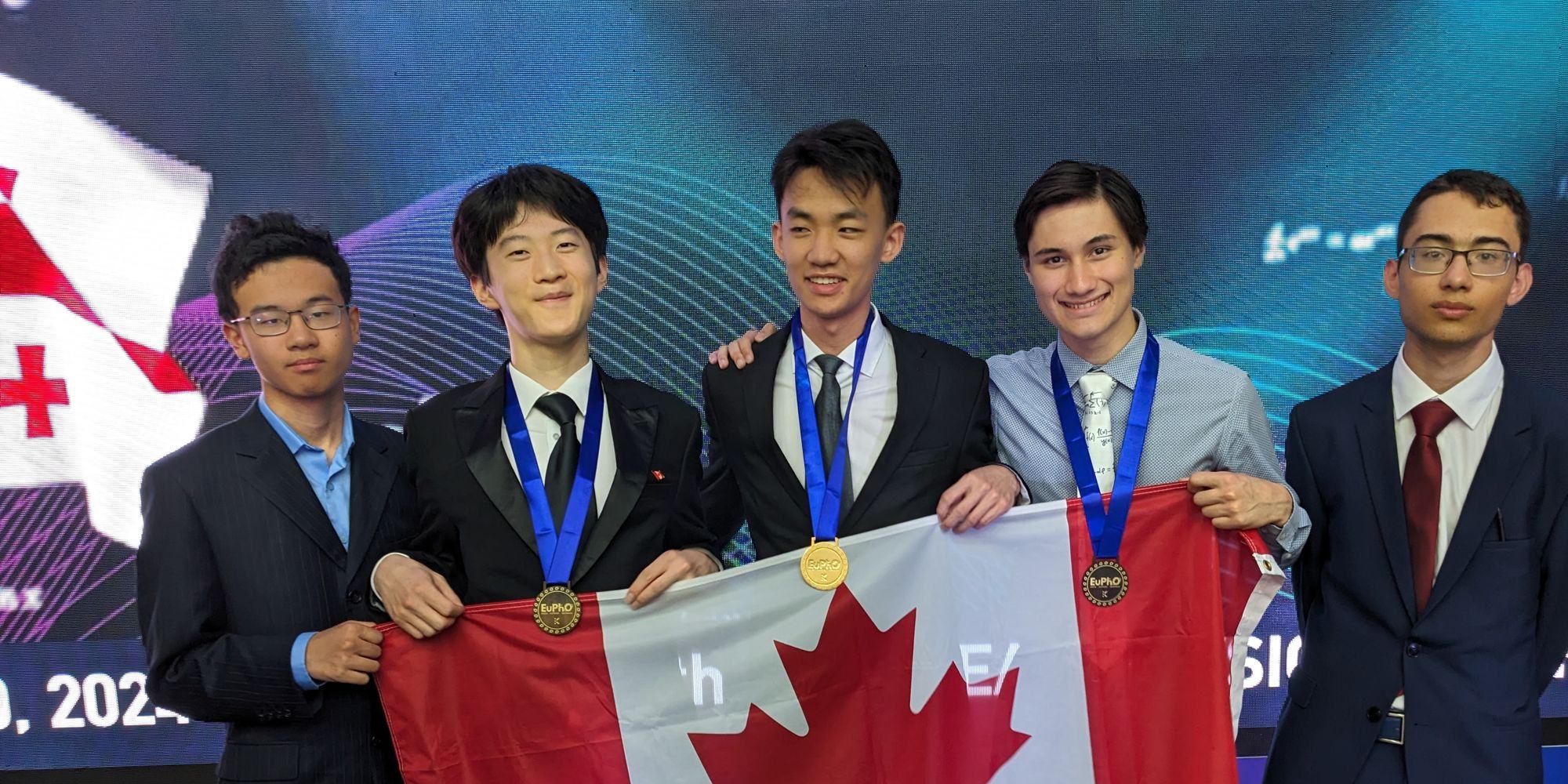 Physics Team Canada with their medals at the European Physics Olympiad